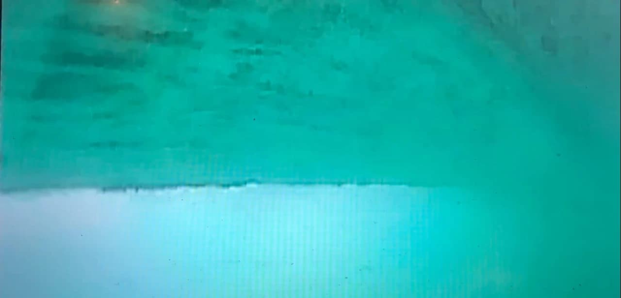 The air layer under a hull, filmed from underwater